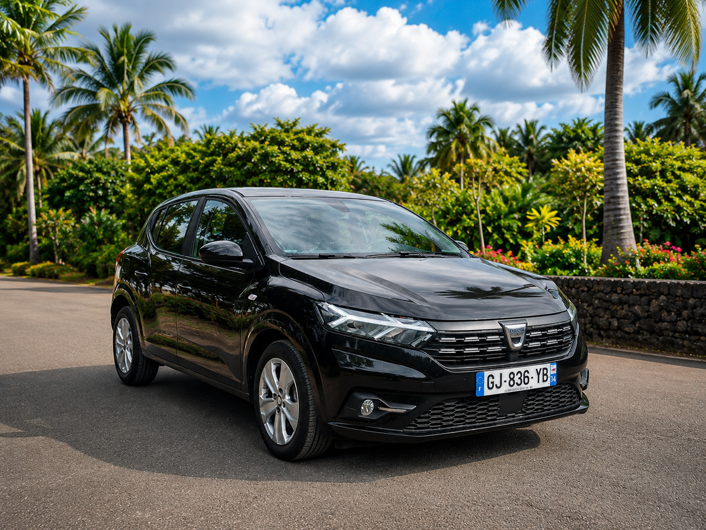 DACIA  SANDERO  à louer à SAINTE MARIE